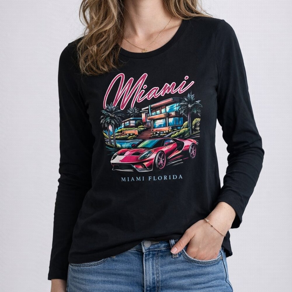 ✨ NWT - Crooks & Castles Miami Graphic Long Sleeve Tee | XS | NWT